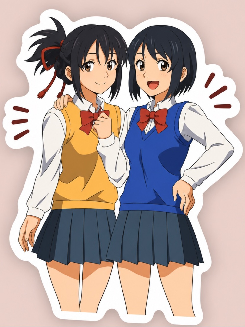 Mitsuha & Sayaka | Your Name Kimi no Na wa | Anime Sticker | 5/$10